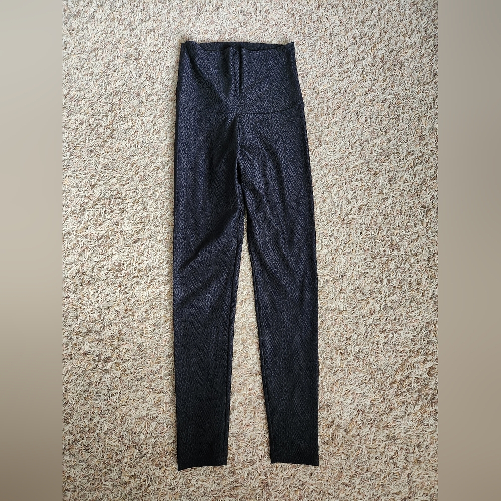 Emily Hsu black reptile legging